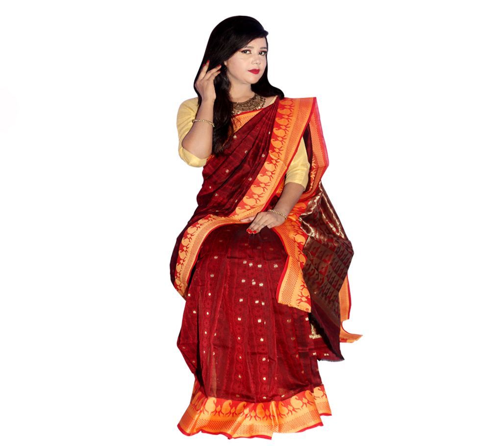 Maroon Gash Saree