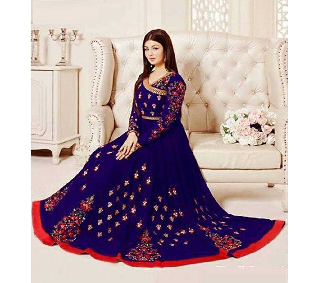 Unstitched Computer Emboidery - Indian Weightless Georgette Gown 