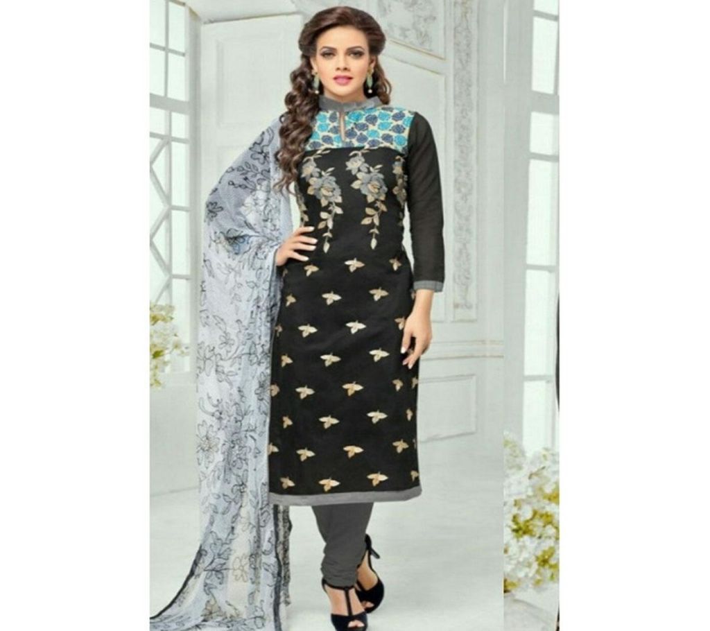 Unstiched block printed cotton replica salwar kameez seblock-8031