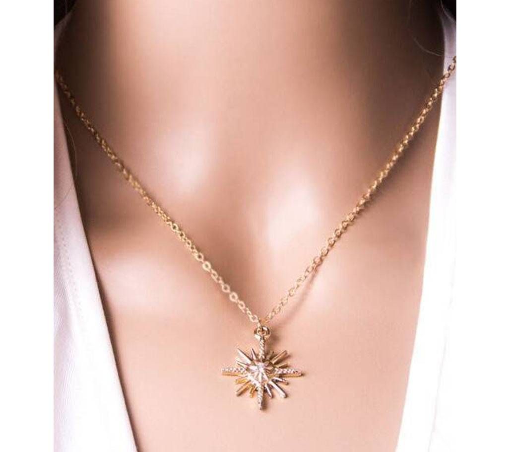 Sun Model Necklace Women Star Clavicle Chain