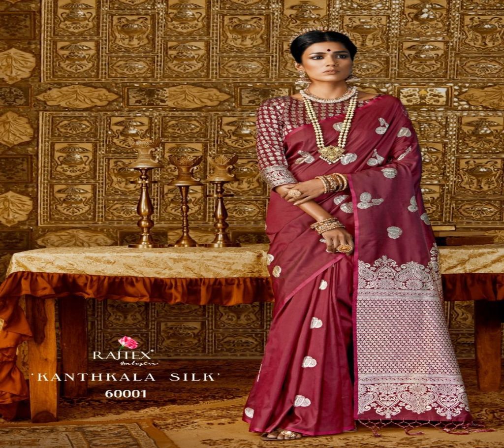 Rajtex Kanthkala Silk Handloom Weaving Saree - 60001 - RKT