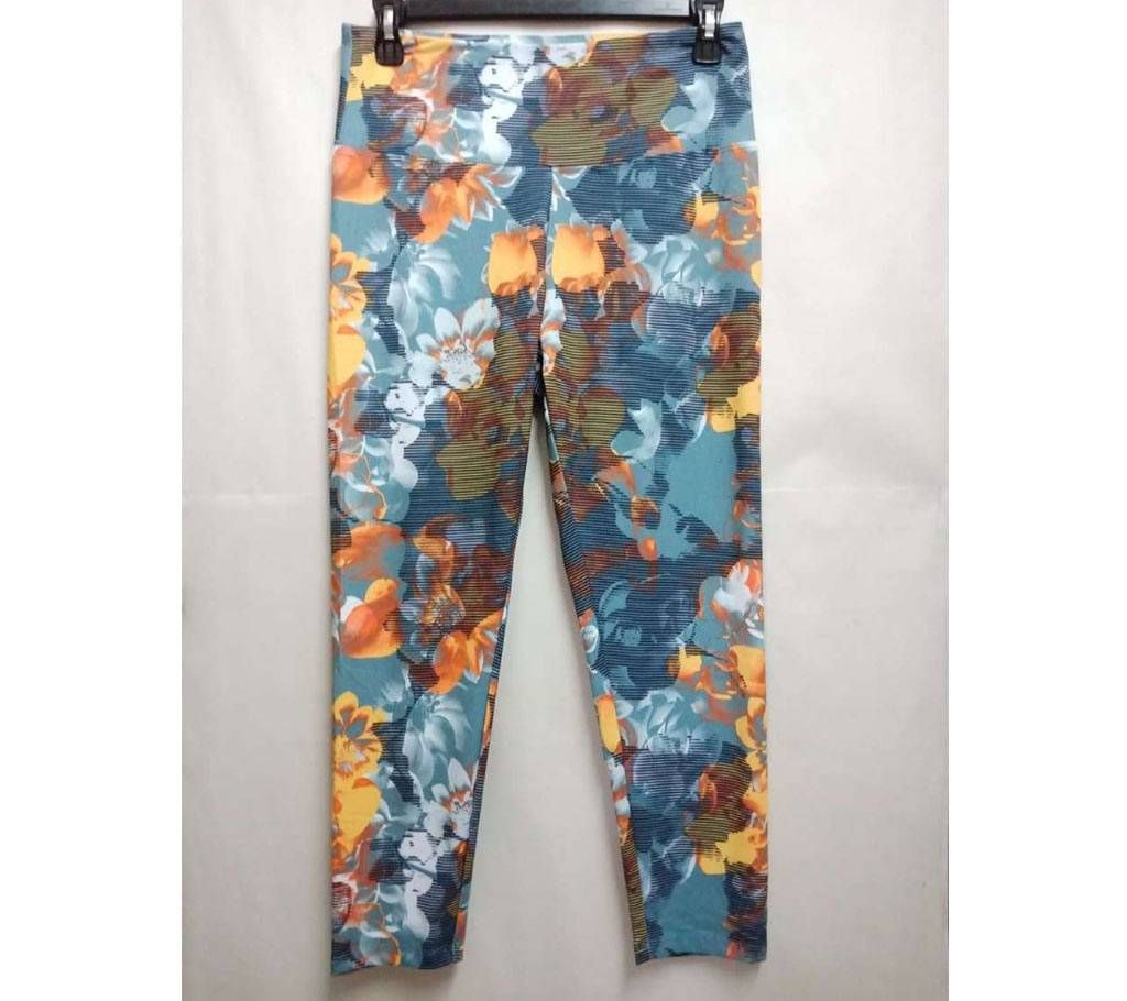 Women Printed Cotton and Elastane Leggings/Yoga Pant