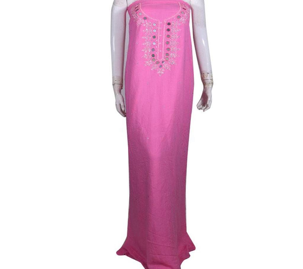 Unstitched Karchupi  Work Cotton Kamiz
