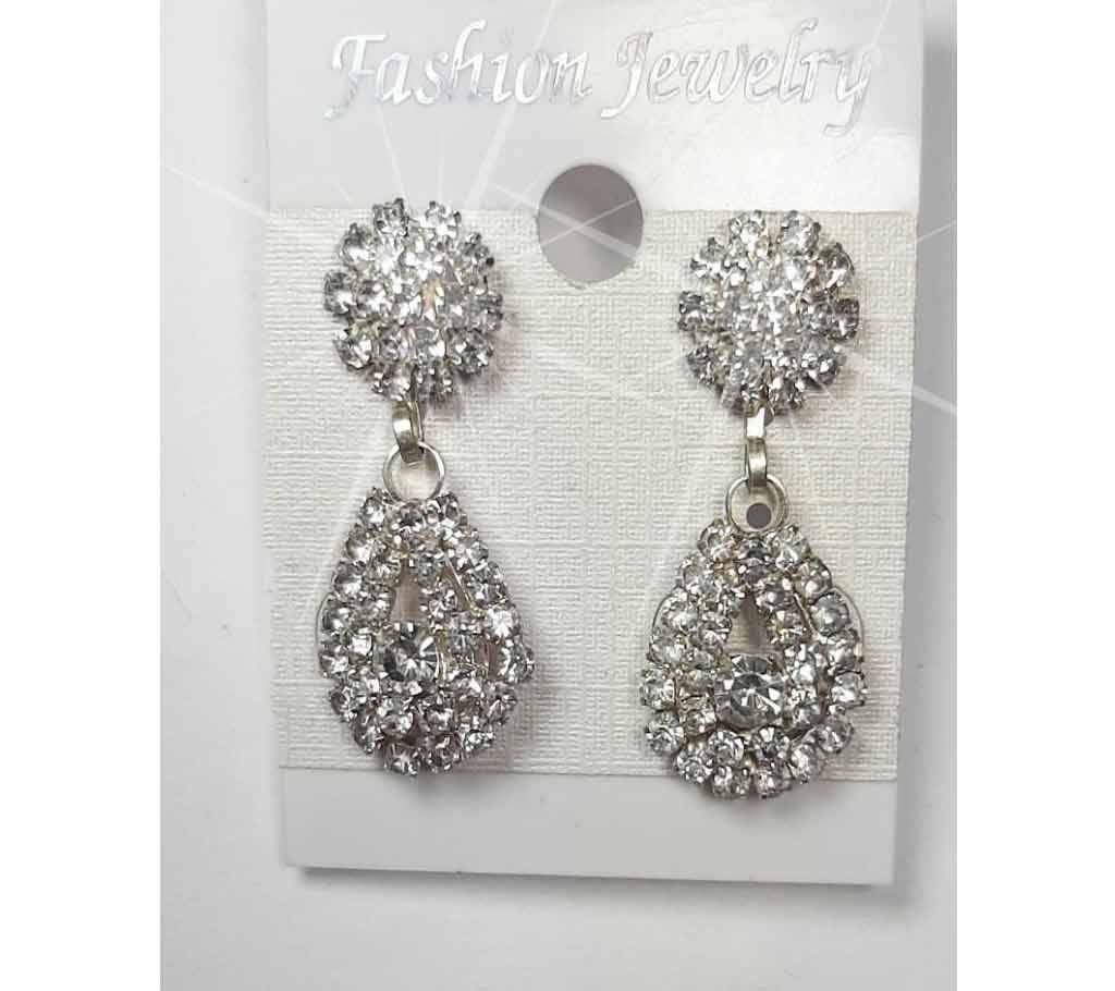 Simple White Stone Earring