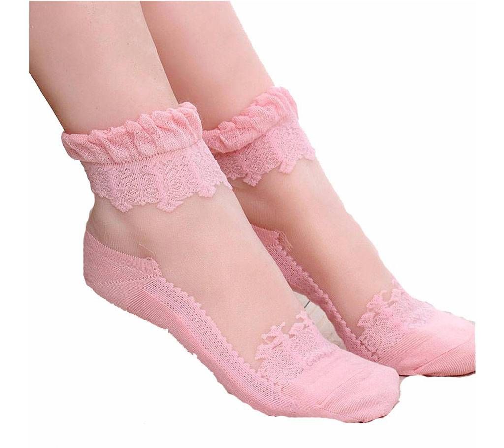 Ladies pink socks 