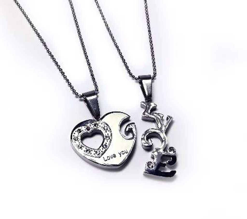 Couple heart shaped pendant
