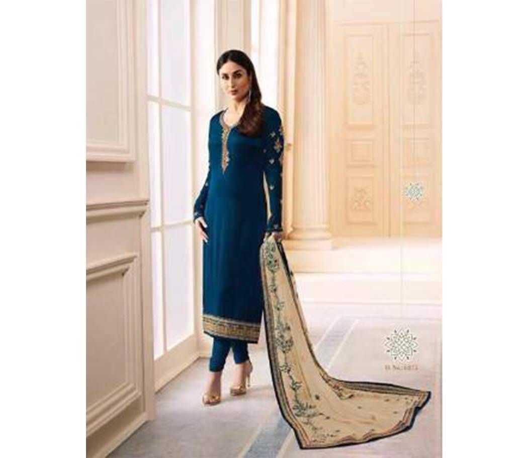 Semi-stitched Soft Silk Embroidery Three Piece (Copy)