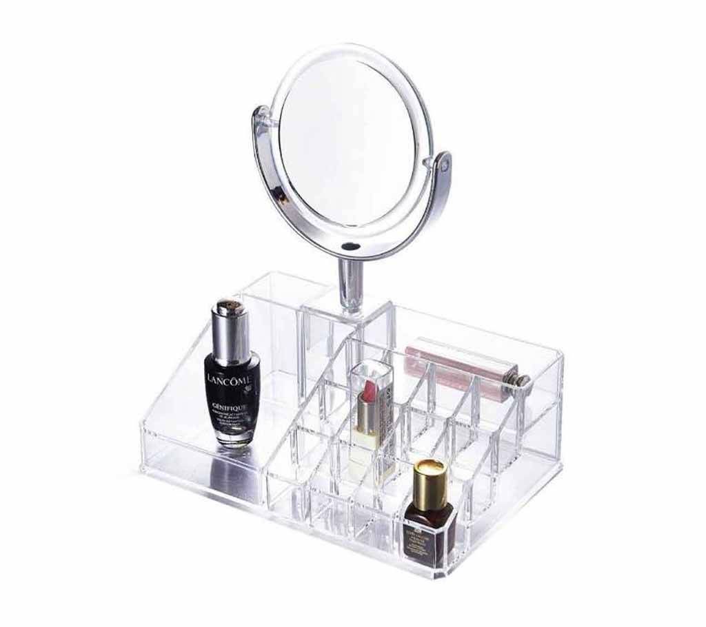 Acrylic Cosmetic Organizer With Mirror