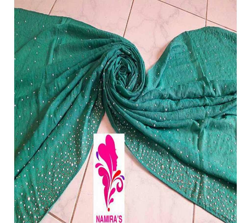 Stone and Pearl Setting Cotton Hijab