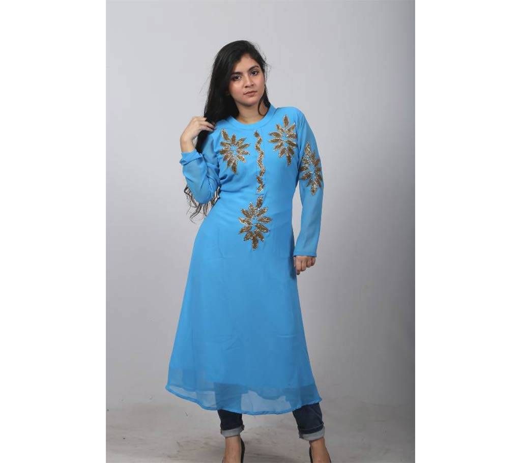 Sky Blue Georgette Kurti for Women