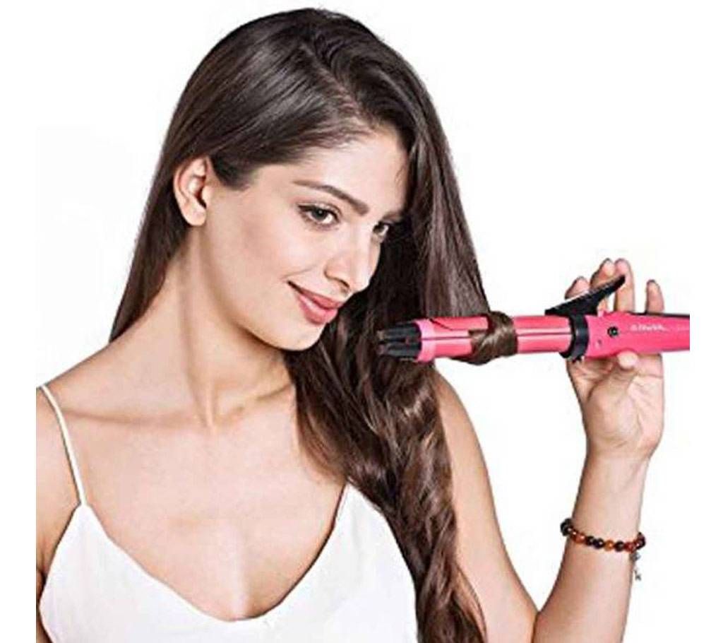 Kemei 2 In 1 Hair Straightener & Curling Iron 