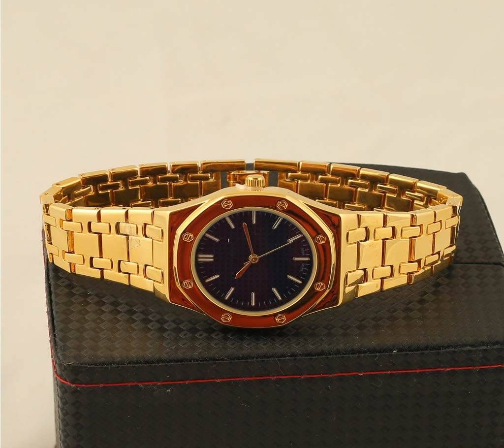 Blue Color Dial Golden Color Chain Watch