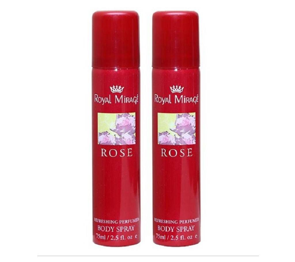 Royal Mirage Rose 75ml Body Spray Combo 2 Pcs