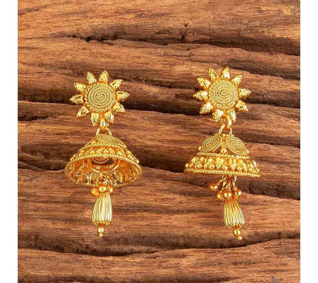  ANTIQUE JHUMKIS WITH GOLD PLATING 17563 (by Pink Point - KJ17563)