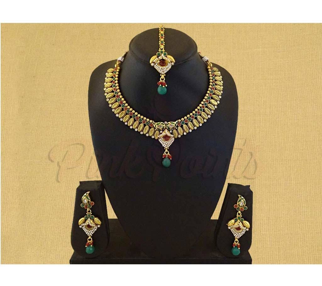 Oval Seed Base Antique necklace (by Pink Point - NS-3622-95)