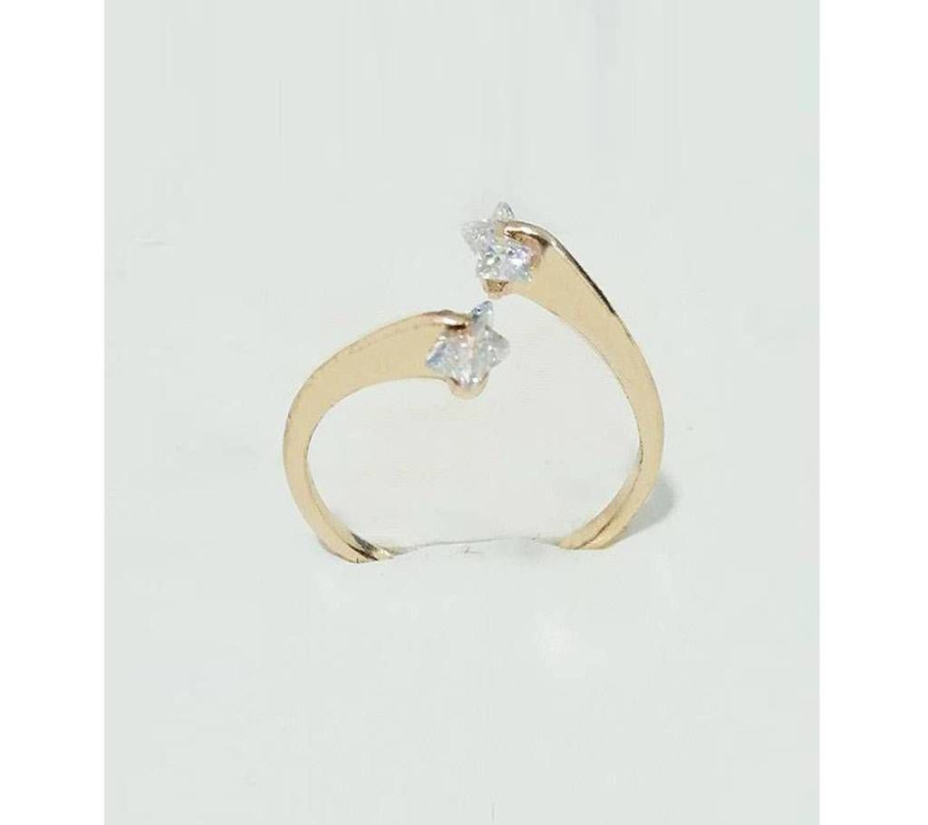 Golden Plated Stone Setting Finger Ring