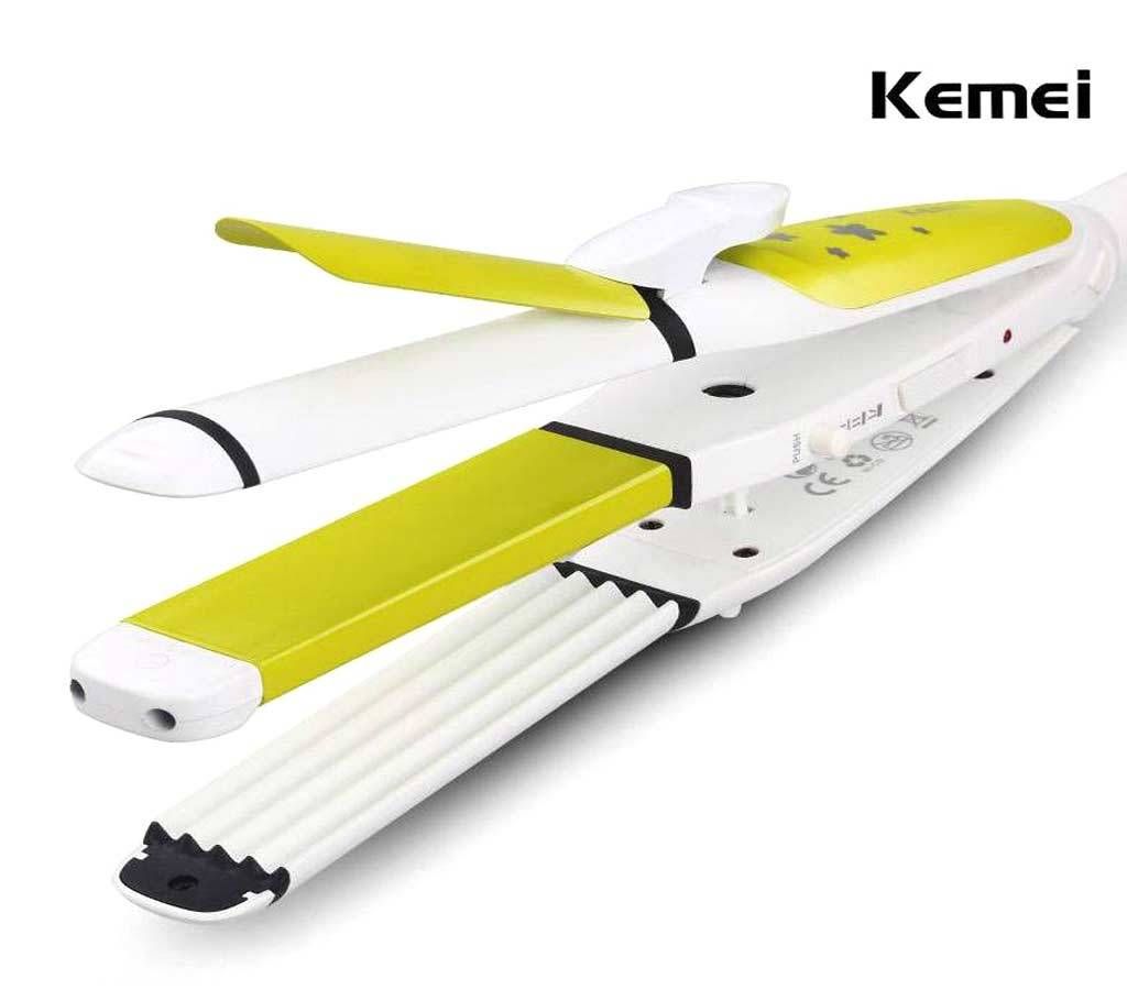 Kemei KM-2208 Hair Straightening Splint Corn Hot Curling 3-In-1 Hair Artifact