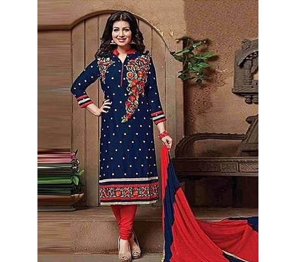 Unstitched Regular Block print Cotton Three Piece 