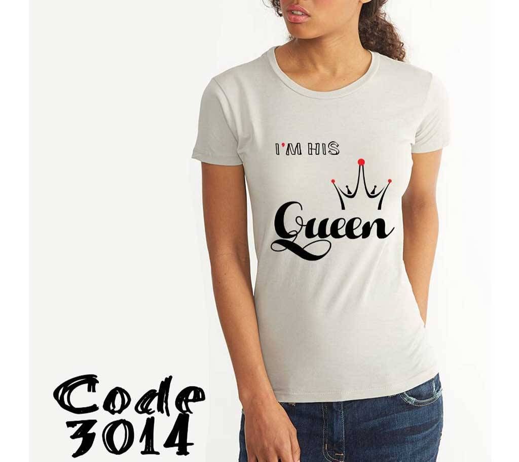 Queen Ladies Half Sleeve Cotton T-Shirt