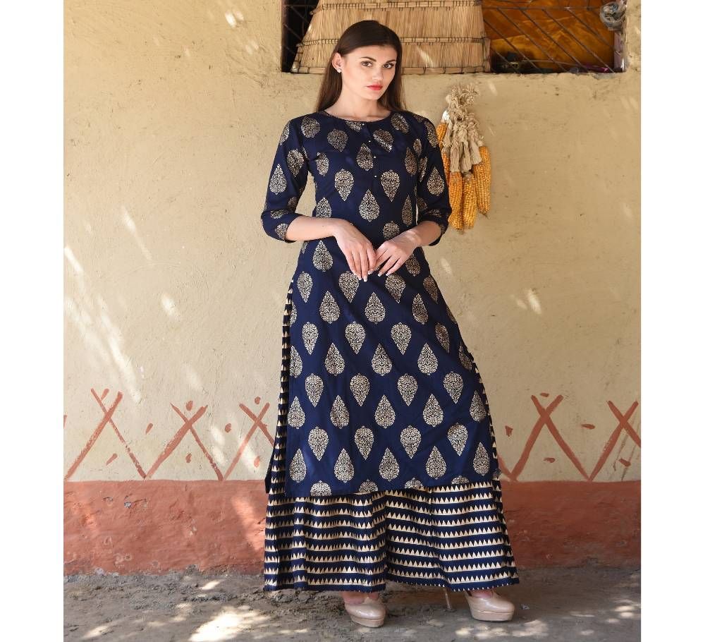 unstiched rajdhani voyel block printed cotton salwar kameez St block-901 Copy
