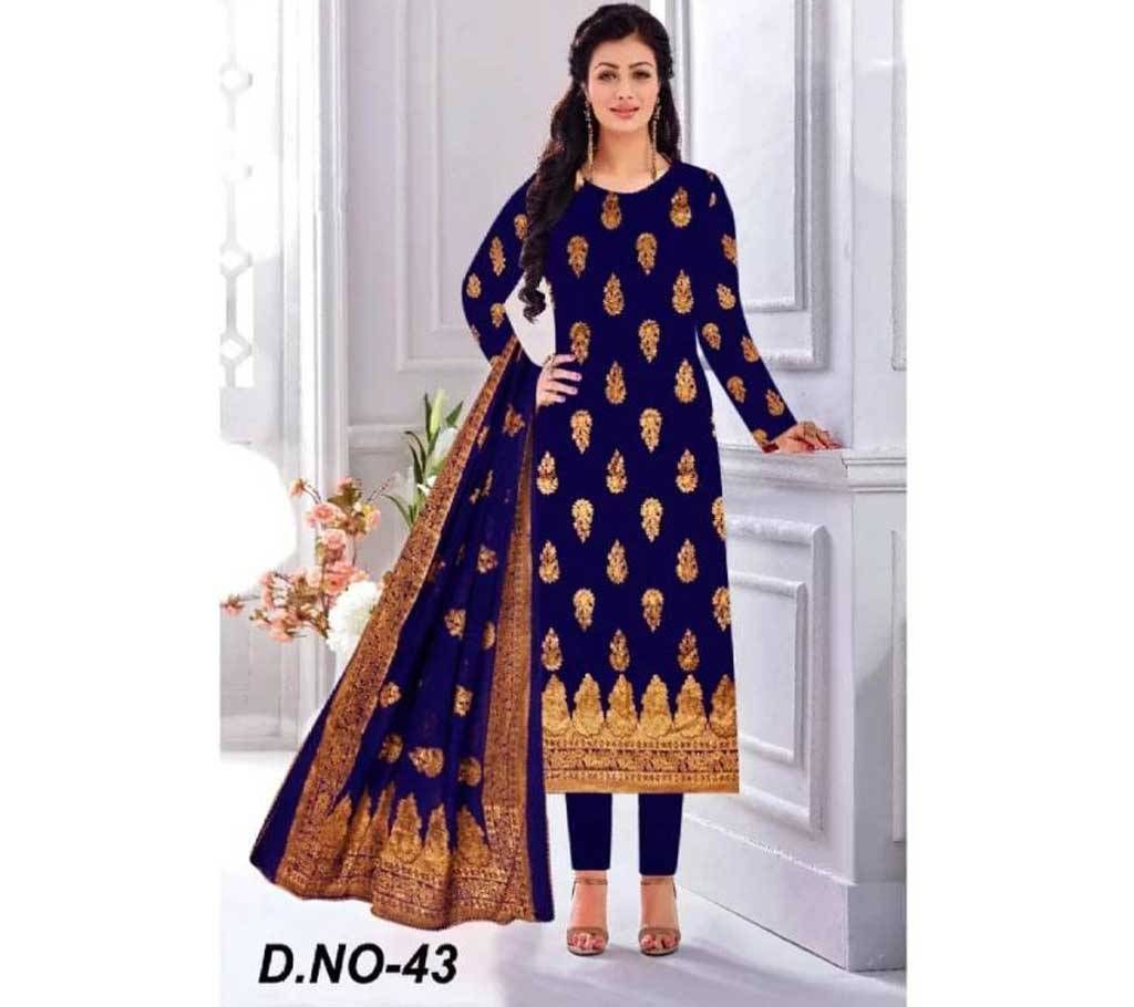 Un-stitched Rajdhani Voyel Cotton Skin print Salwar kameez St block-934 - Copy