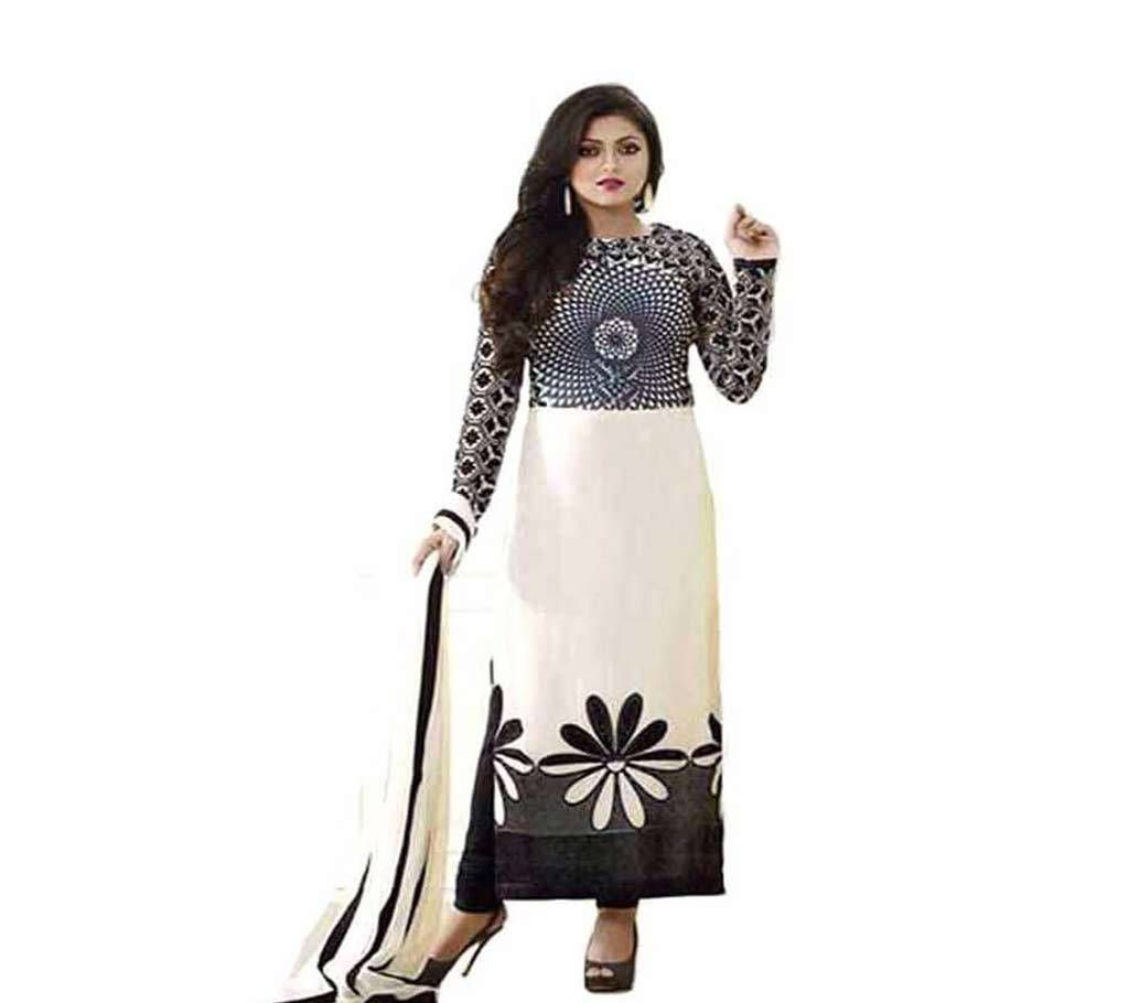 Unstiched block printed Rajdhani voyel cotton salwar kameez