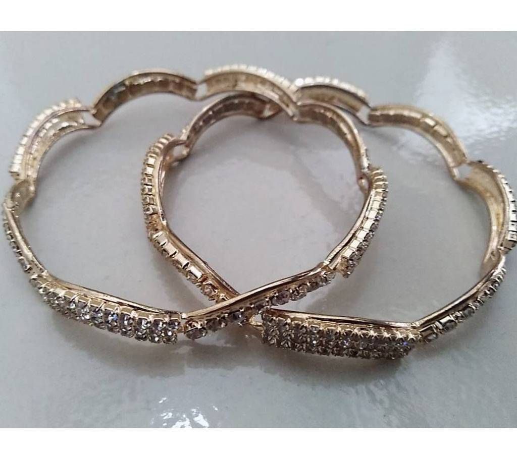 1Pair Zinc Alloy Women's Bangles 
