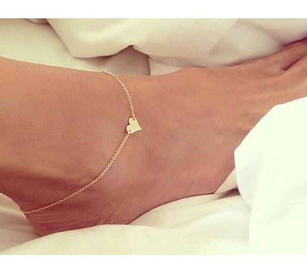 Heart Female Anklets Barefoot Crochet Sandals Foot Jewelry Leg New Anklets On Foot Ankle Bracelets For Women Leg Chain