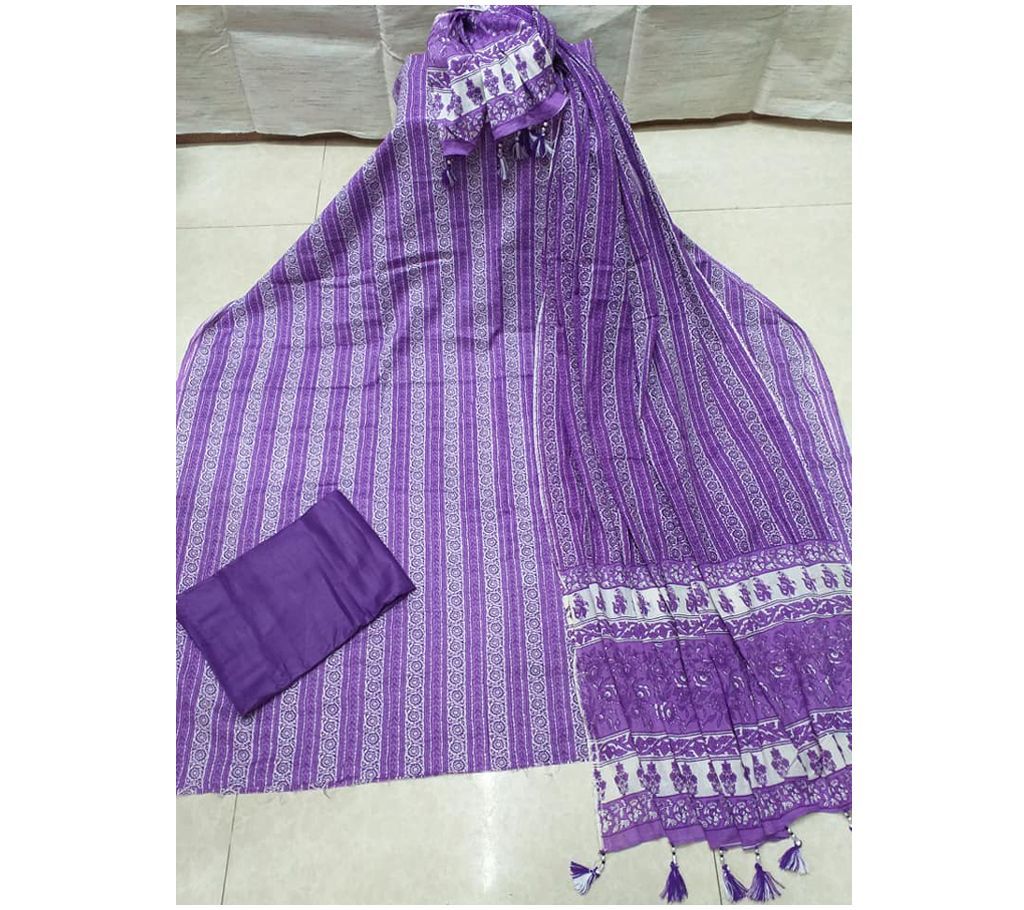 Unstitched CHINA COTTON 3 PIECE