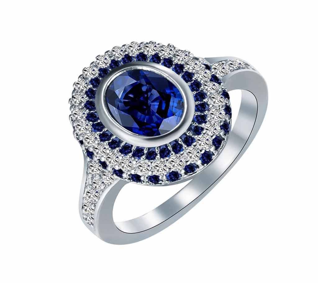 Royel Blue White Gold Female Ring