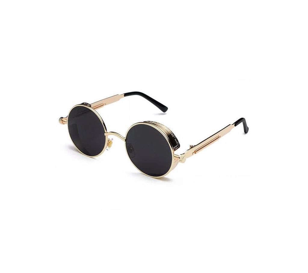 Golden steel sunglass for women
