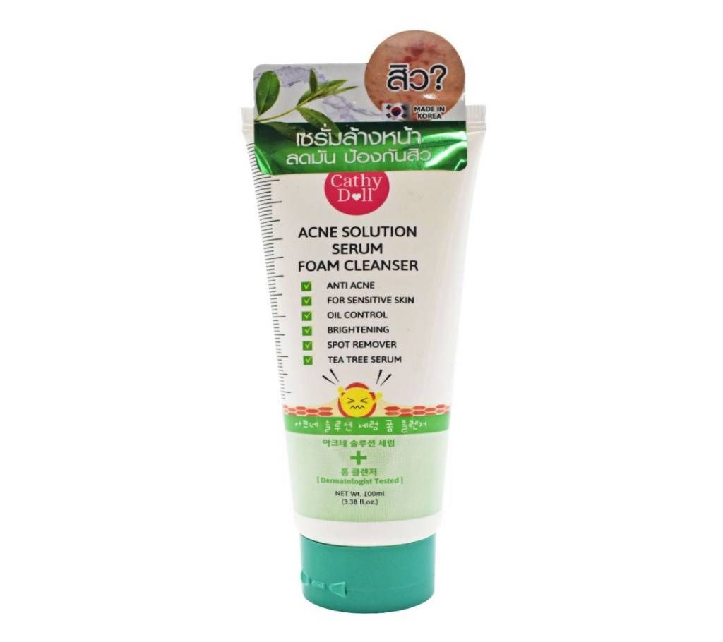 Cathy Doll acne solution serum foam cleanser - KOREA(100 ml)