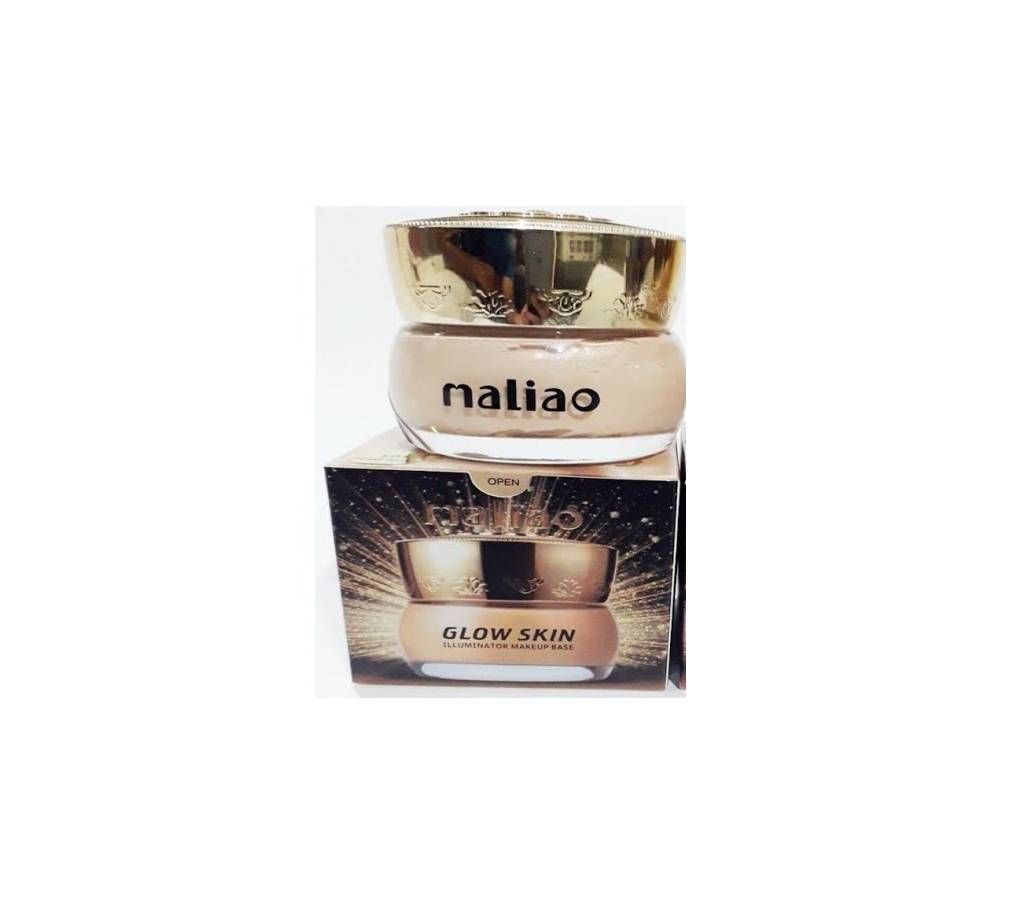 Maliao Glow Skin Illuminator Makeup Base, Golden, 50 gm, China