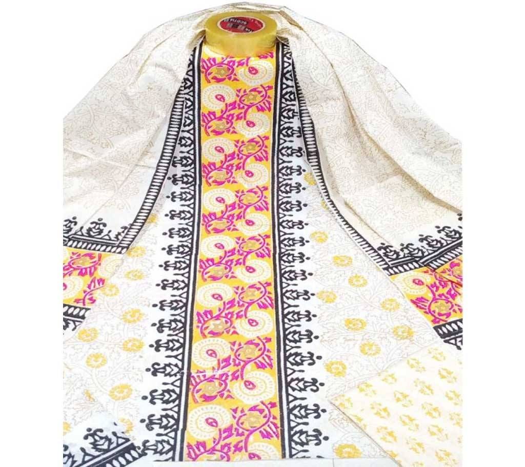Unstiched block printed salwar kameez for woman seblock-1001