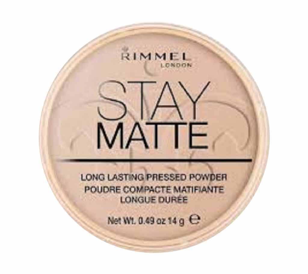 Rimmel London Stay Matte Light Coverage Pressed Powder - 5 Silky Beige-14g (UK)
