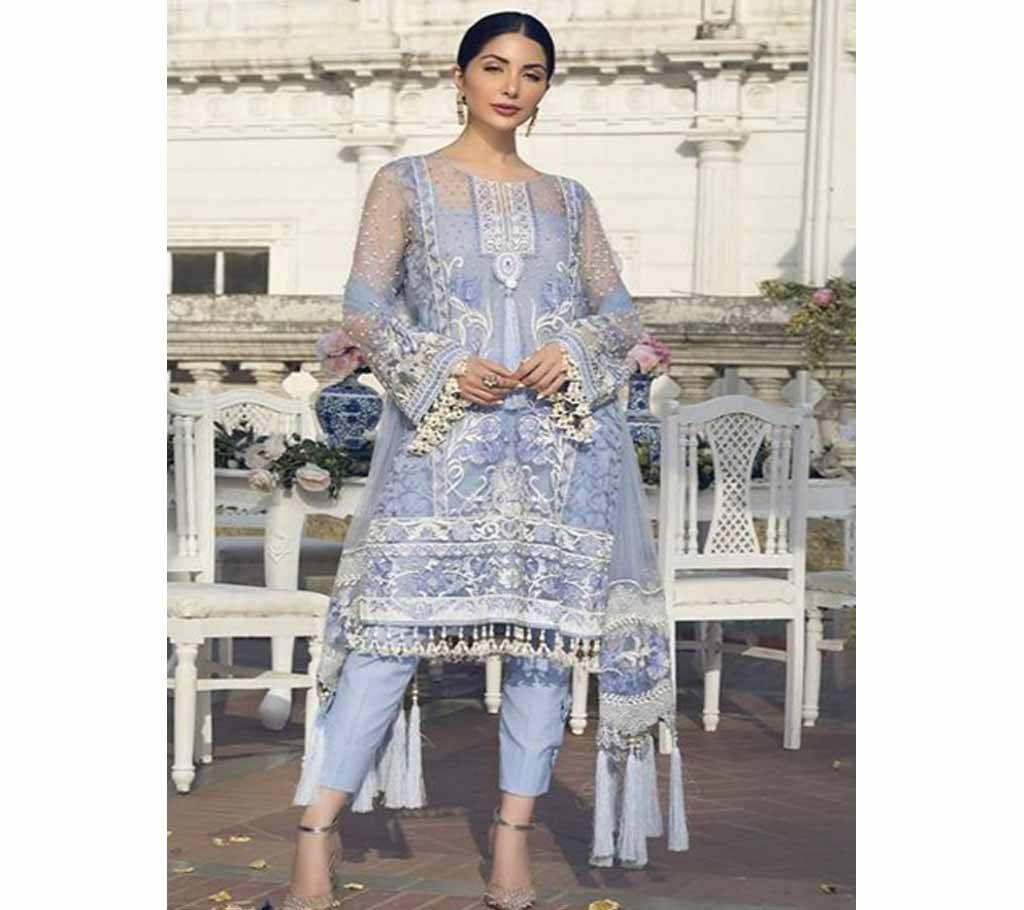 Deepsy Gulzar Unstitched Georgette Three Piece