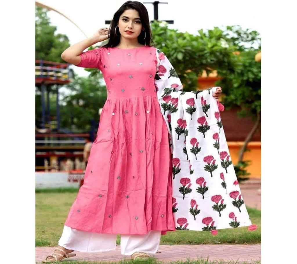 Doller Pink Salwar Kameez for Women