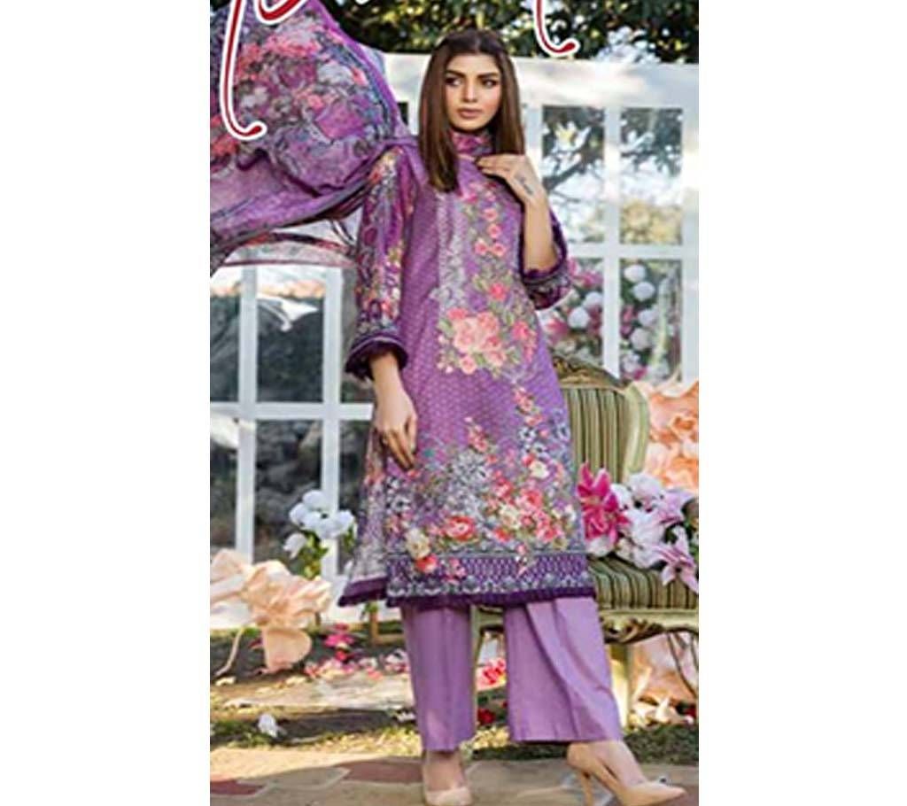 Digital printed and embroidered pakistani lawn 3pc