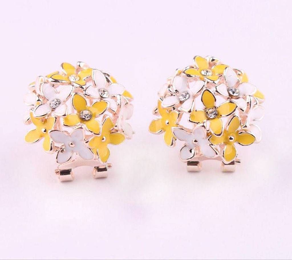 flower shaped metal ear ring 