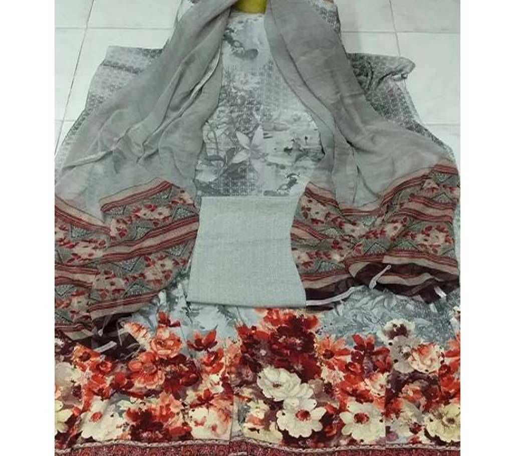 Unstitced indian Silk Shalwar Kameez Foe women
