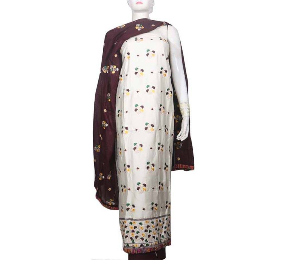 Unstitched Cotton Salwar Kameez For Women Long Party Suite
