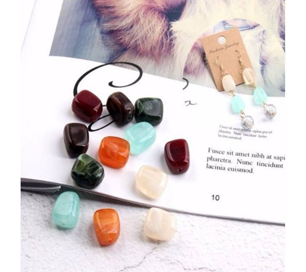 10pcs Natural Stone Beads Ball For for Jewelry Making  