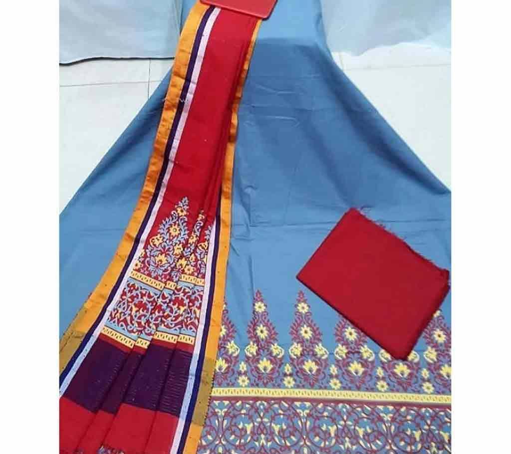 Handloom Tat Skin Print Cotton Shalwar Kameez For women [3pcs]-20