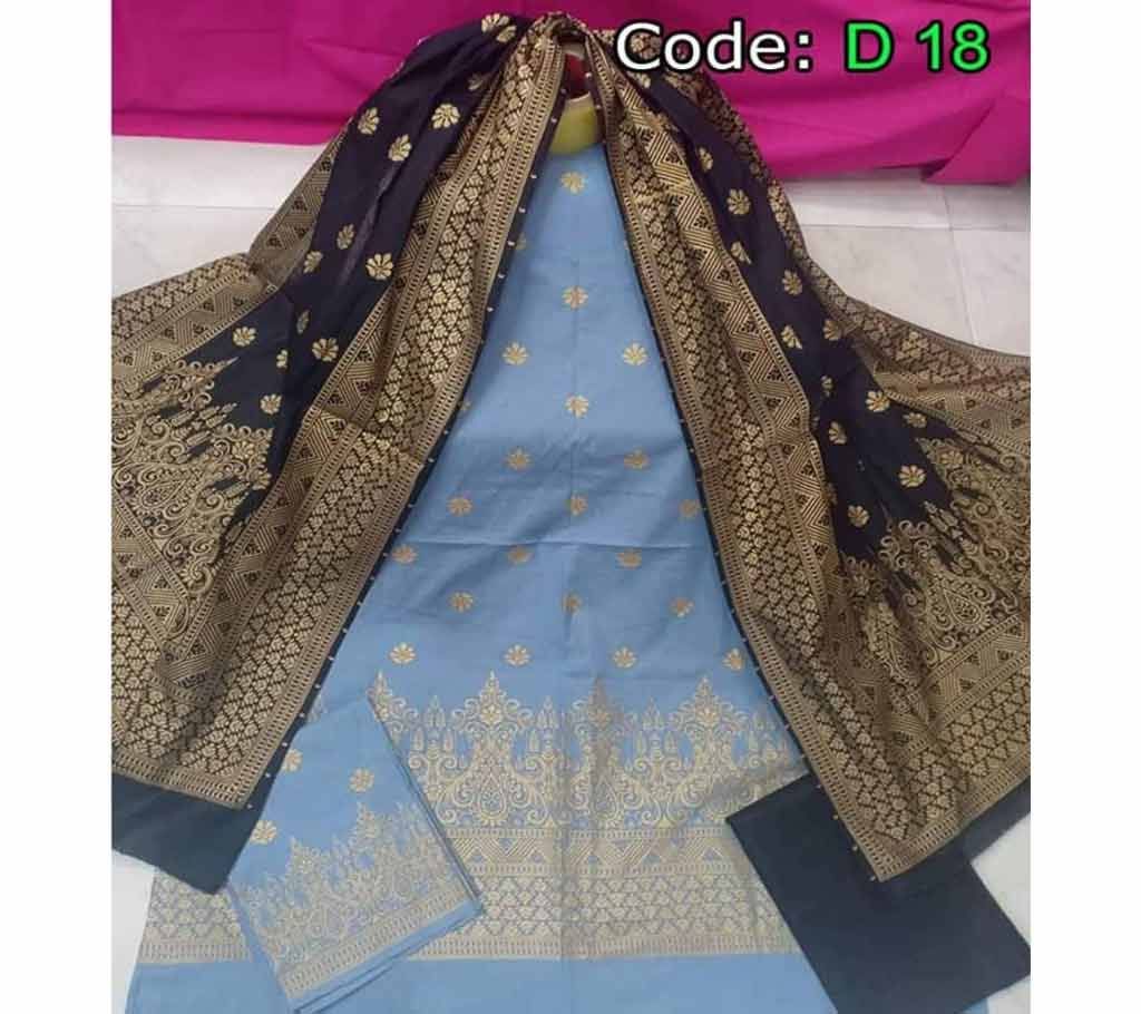 Katan Skin Print Cotton Shalwer Kameez for Women-19