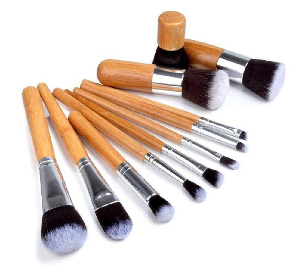 11 Pcs Bamboo Brush Set