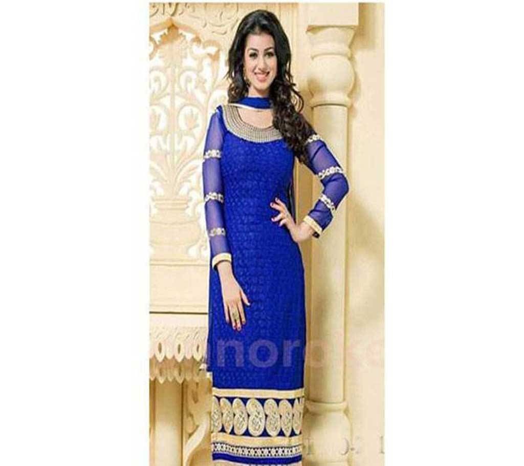 UNSTICHED SCREEN PRINTED COTTON DRESS