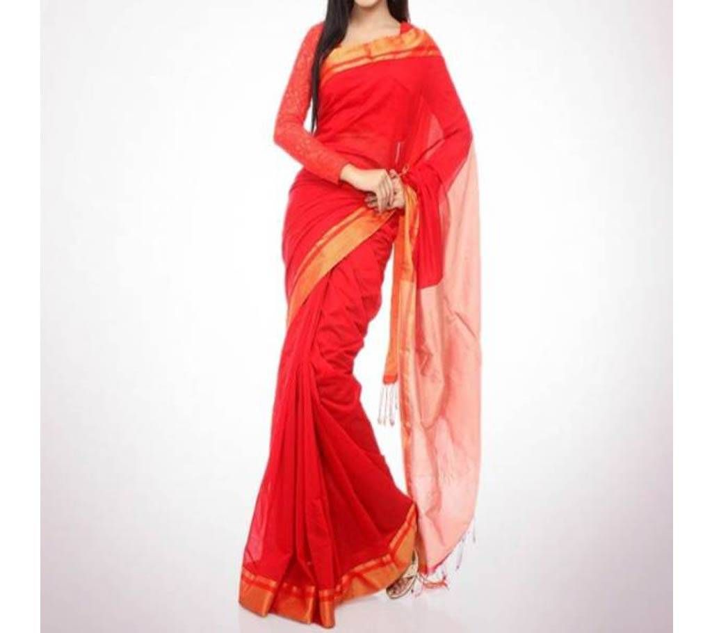 Red Cotton Saree For Women