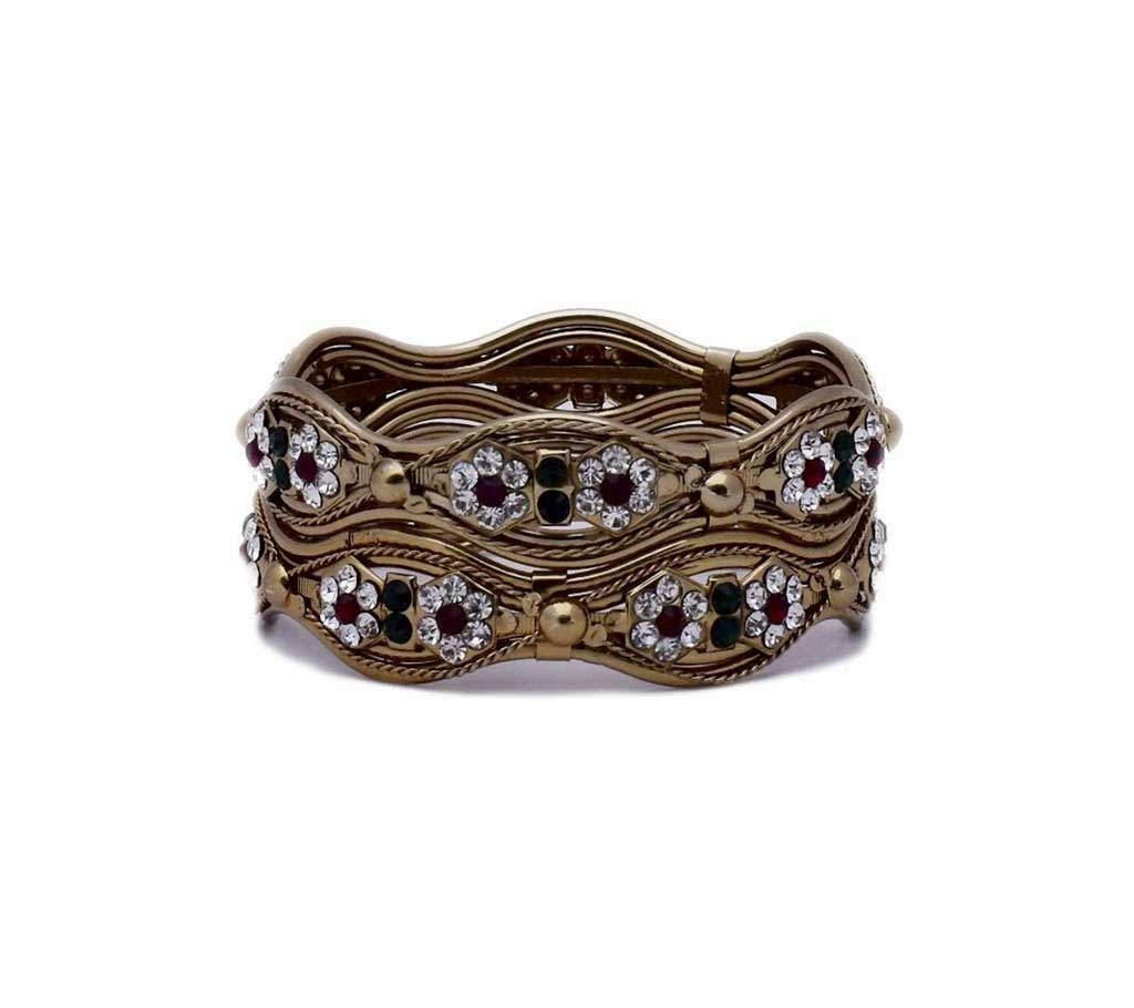 Indian Multi Color Metal Stone Bangles For Women