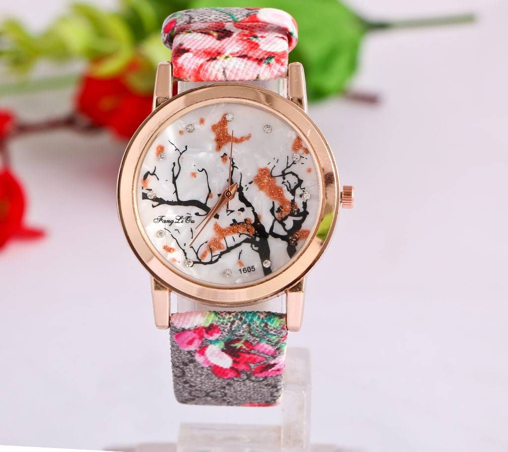 Baishakhi floral Printed ladies wrist watch