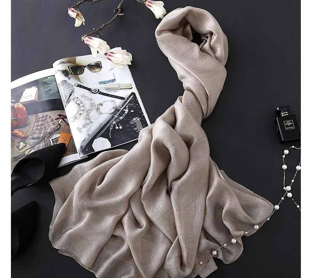 Gray Silk Hijab For Women